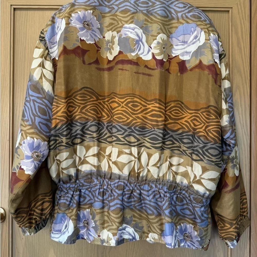 Vintage East West Silks Bomber Jacket / 80's / Silk / small / generous sizing